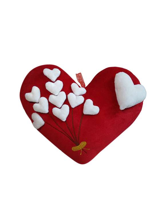 stybuzz bunch of hearts on heart cushion valentines day gift  heart