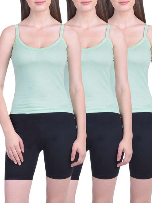 green cotton camisole combo - 12882102 -  Standard Image - 0