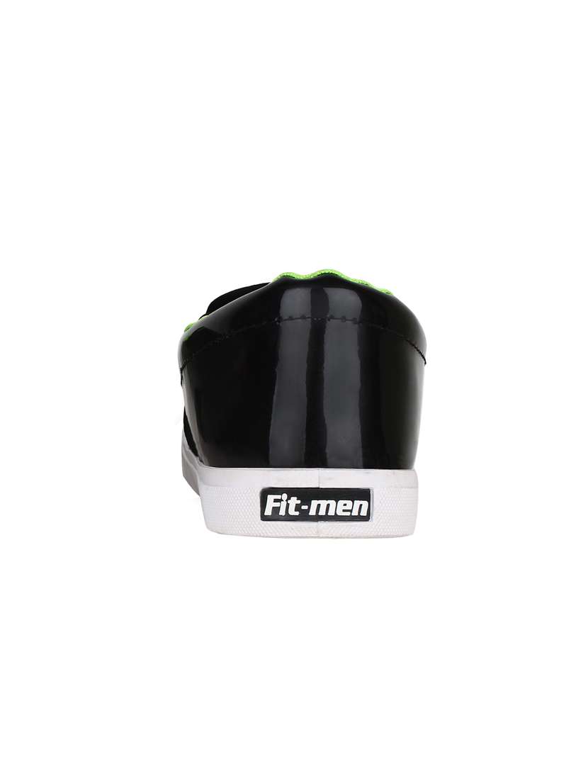 black leatherette slip on shoe - 12887021 -  Standard Image - 2