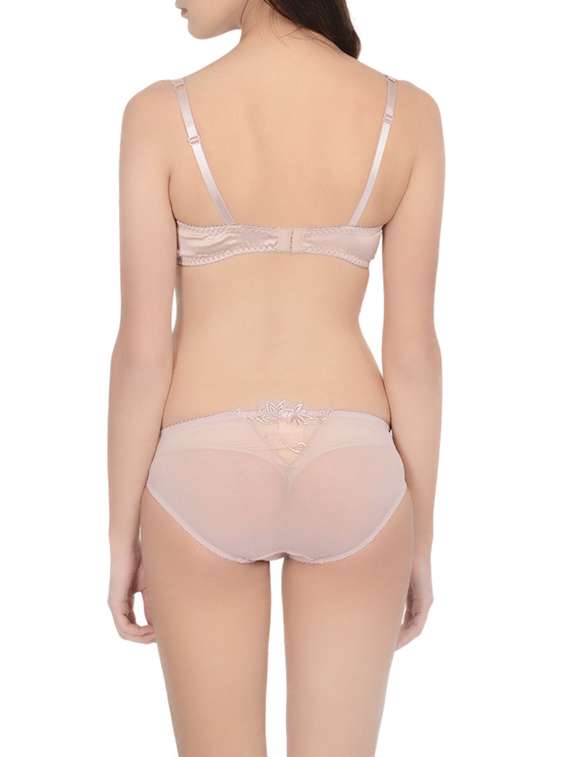 beige nylon bras and panty set - 12888582 -  Standard Image - 2