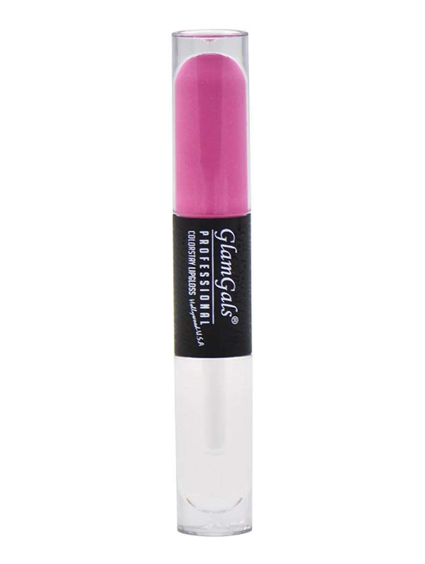 glamgals colour stay dual lip gloss,rose pink,8 ml