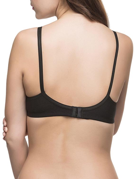 floral patch solid bra - 12894555 - Standard Image - 2