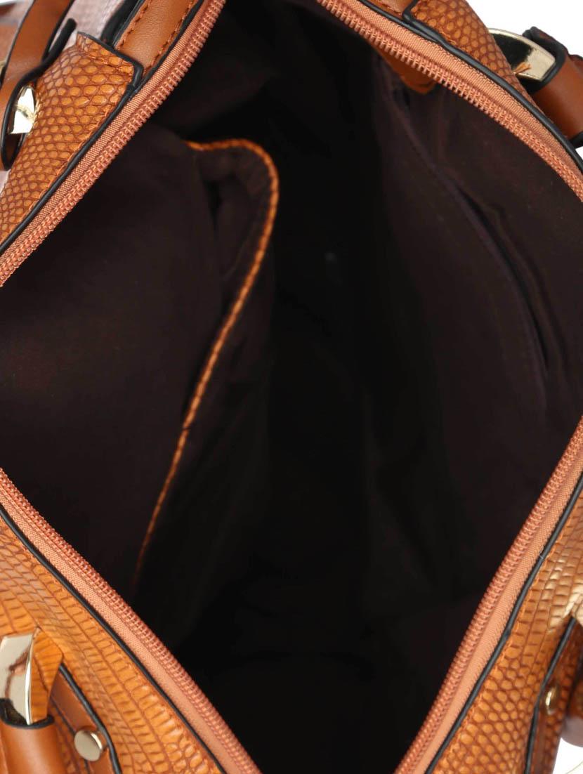 brown leatherette handbag - 12895103 - Standard Image - 2