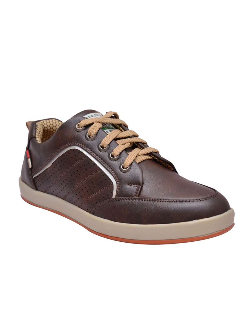 brown Leatherette lace up shoe