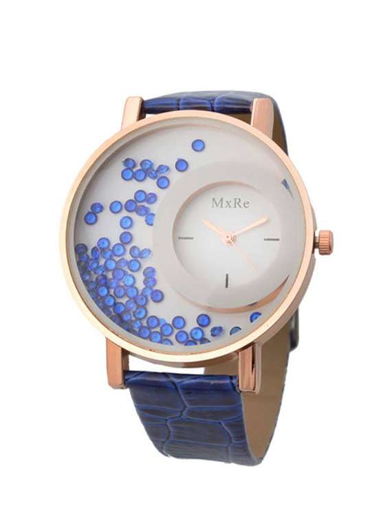 jay creation blue diamond women's analog watch