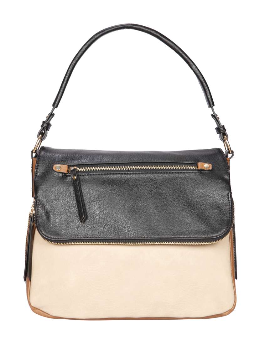 black leatherette handbag