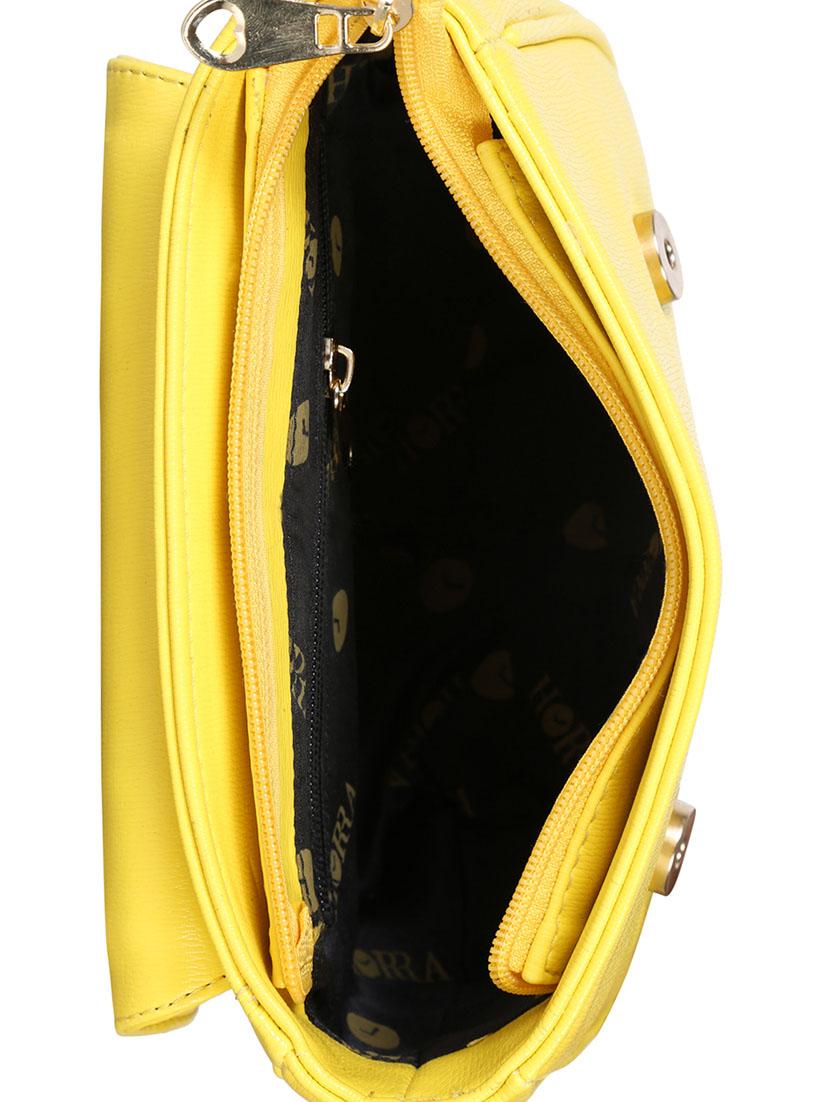 yellow leatherette sling bag - 12906290 - Standard Image - 2