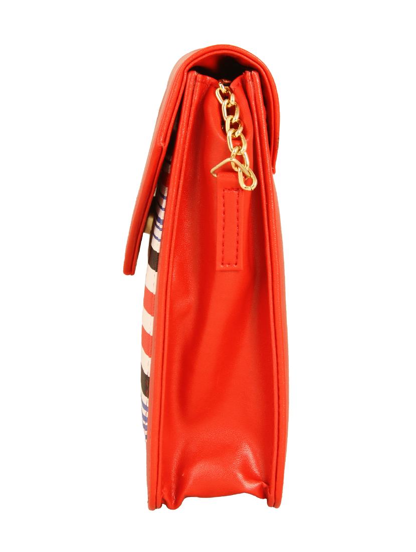 red leatherette sling bag - 12906297 - Standard Image - 2