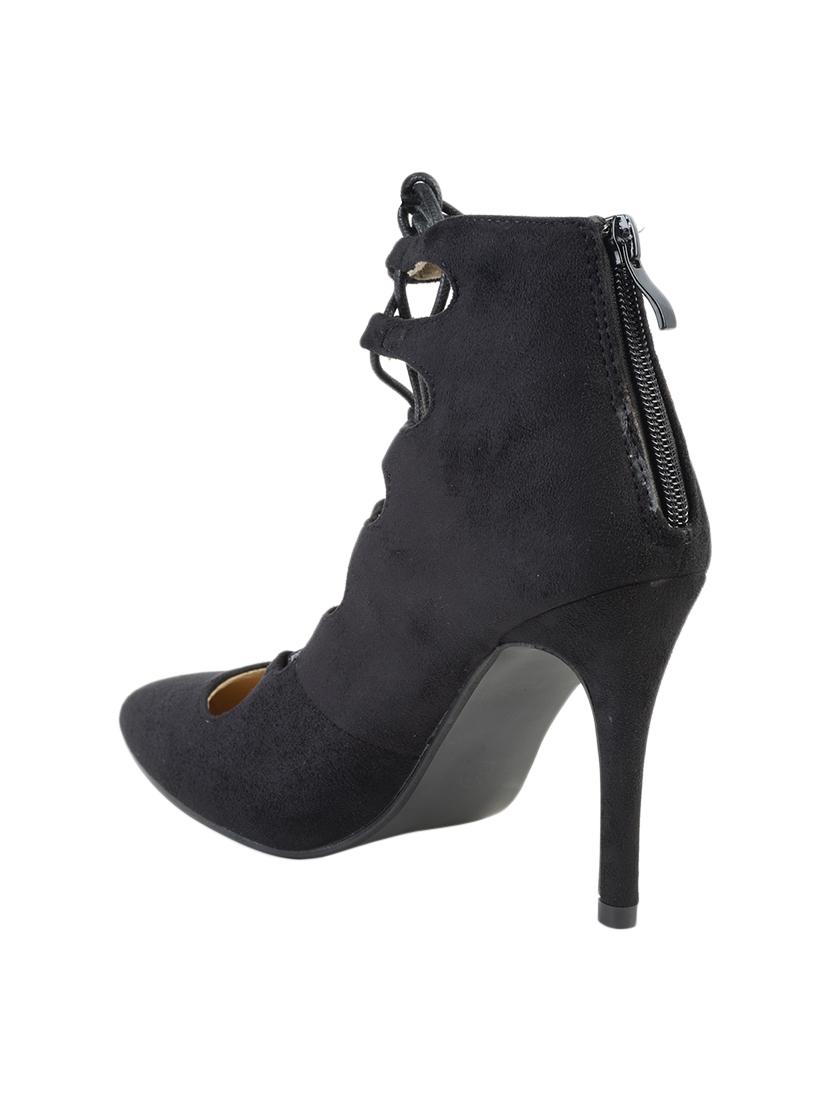 black suede laceup sandals - 12907908 - Standard Image - 2