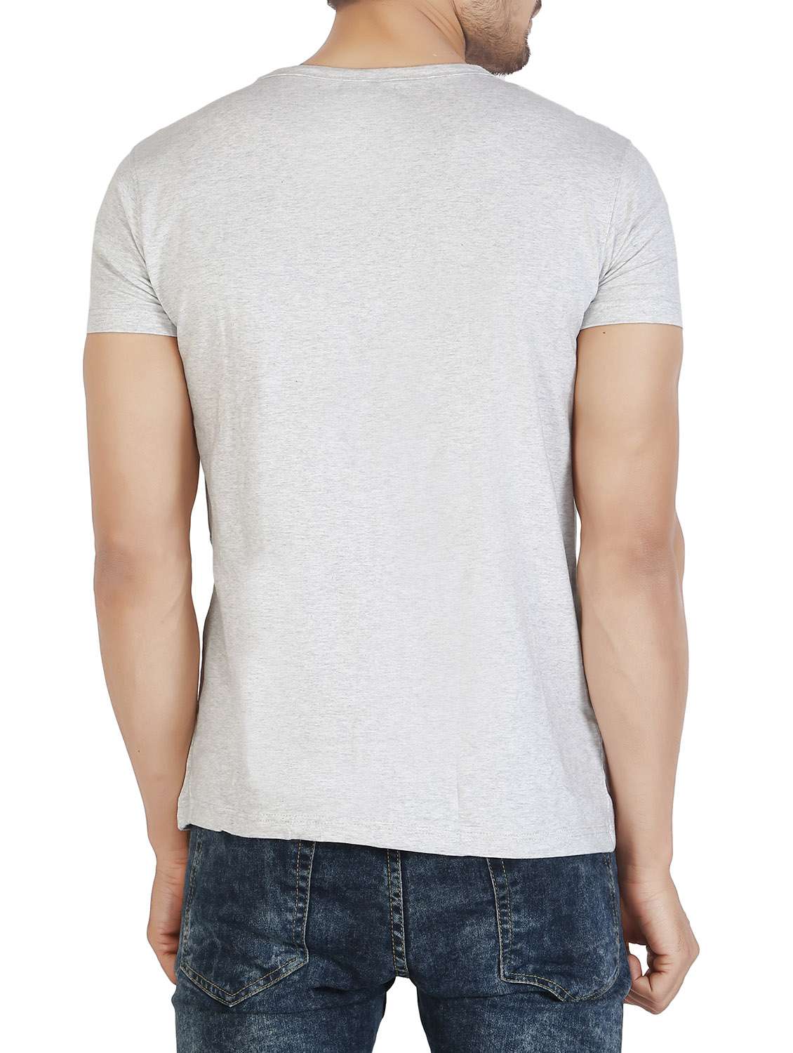 grey cotton graphic t-shirt - 12910913 -  Standard Image - 2