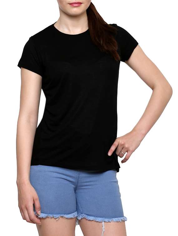 women's plain crew neck t-shirt