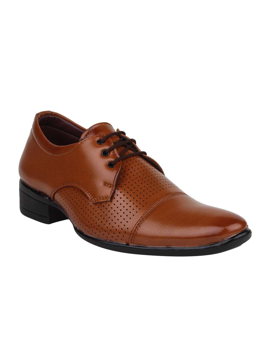 tan leather lace up derby