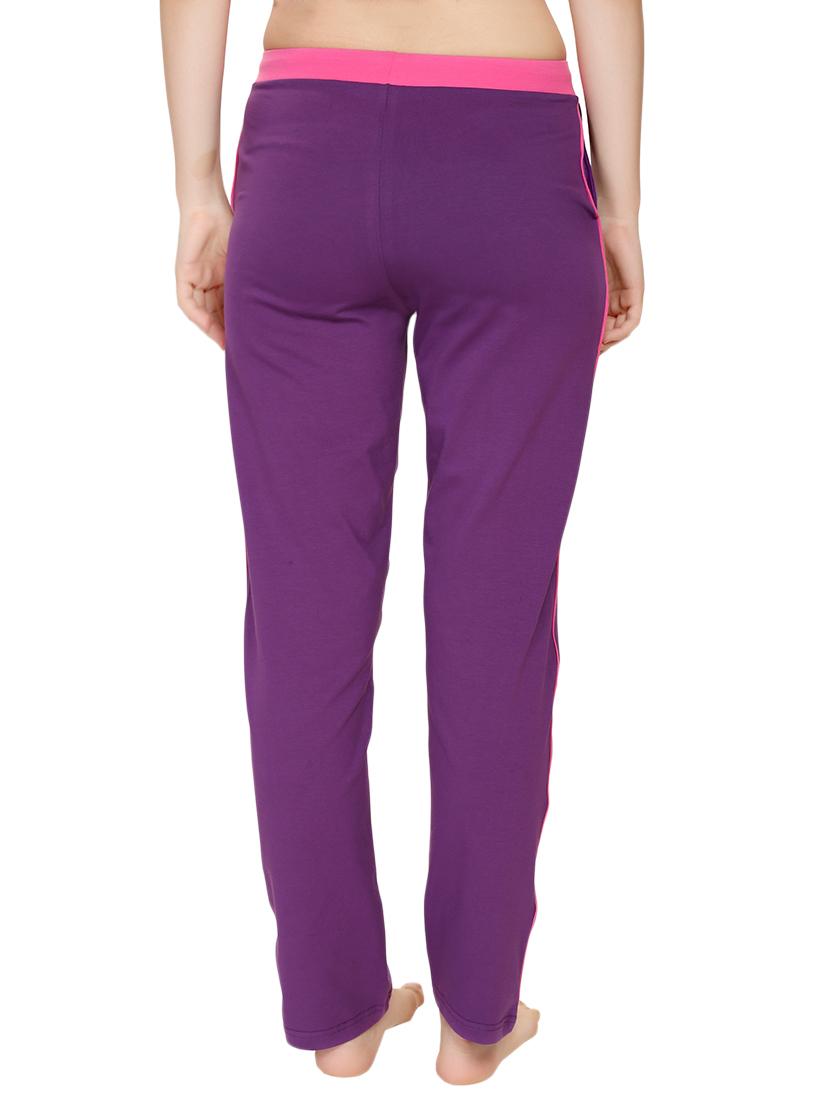 purple cotton track pants - 12923942 - Standard Image - 2