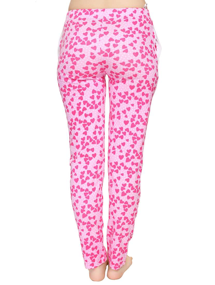 pink printed cotton track pant - 12923947 -  Standard Image - 2