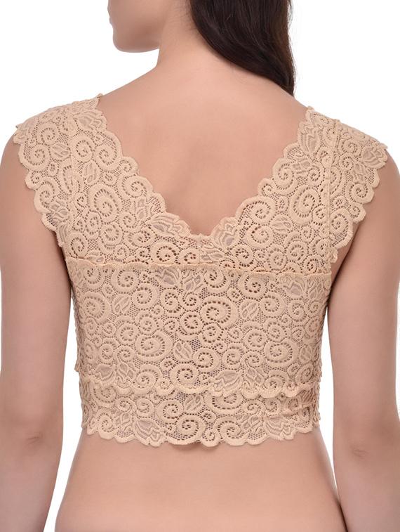 beige lace lette bra - 12927340 - Standard Image - 2