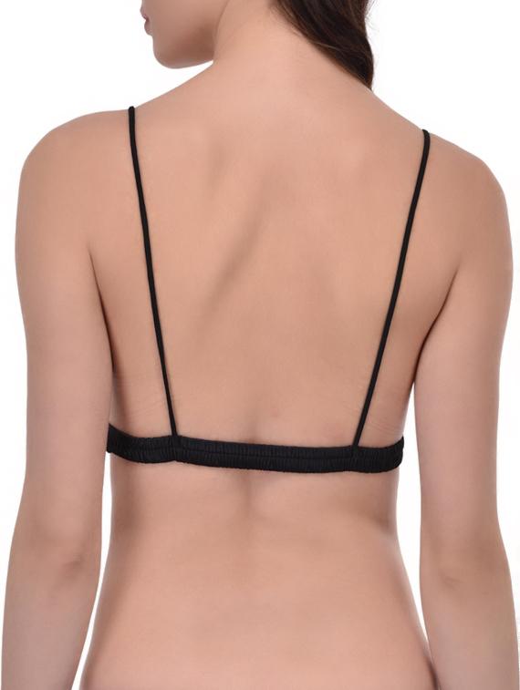 lace detail solid stain bra - 12927348 - Standard Image - 2