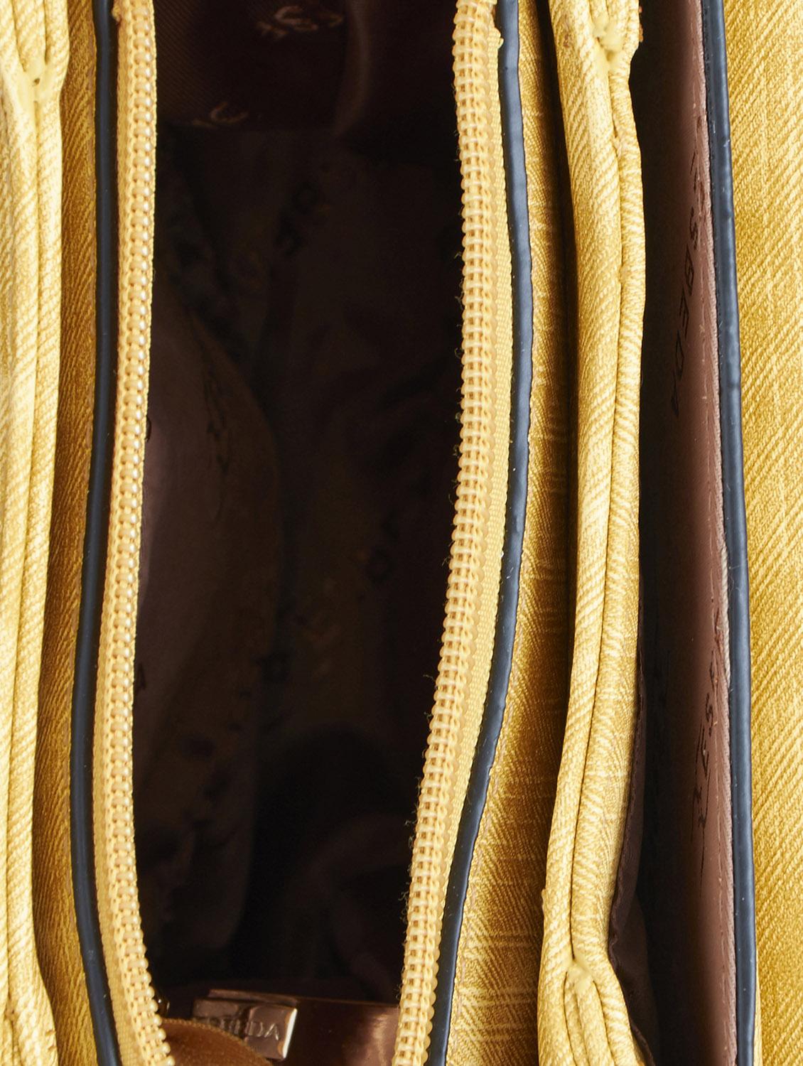 yellow synthetic leather sling bag - 12929472 - Standard Image - 2