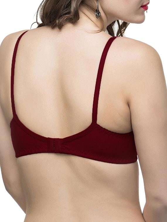 maroon hosery regular bra - 12932110 - Standard Image - 2