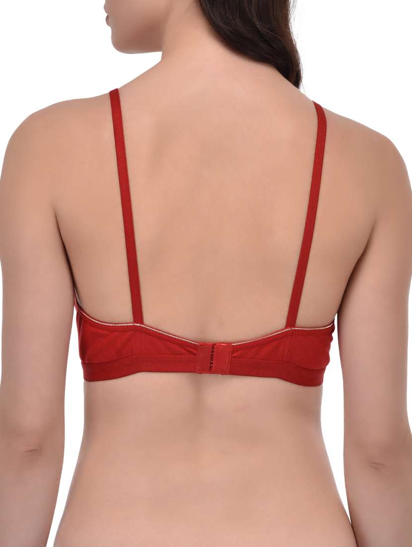 red cotton regular bra - 12933903 - Standard Image - 2