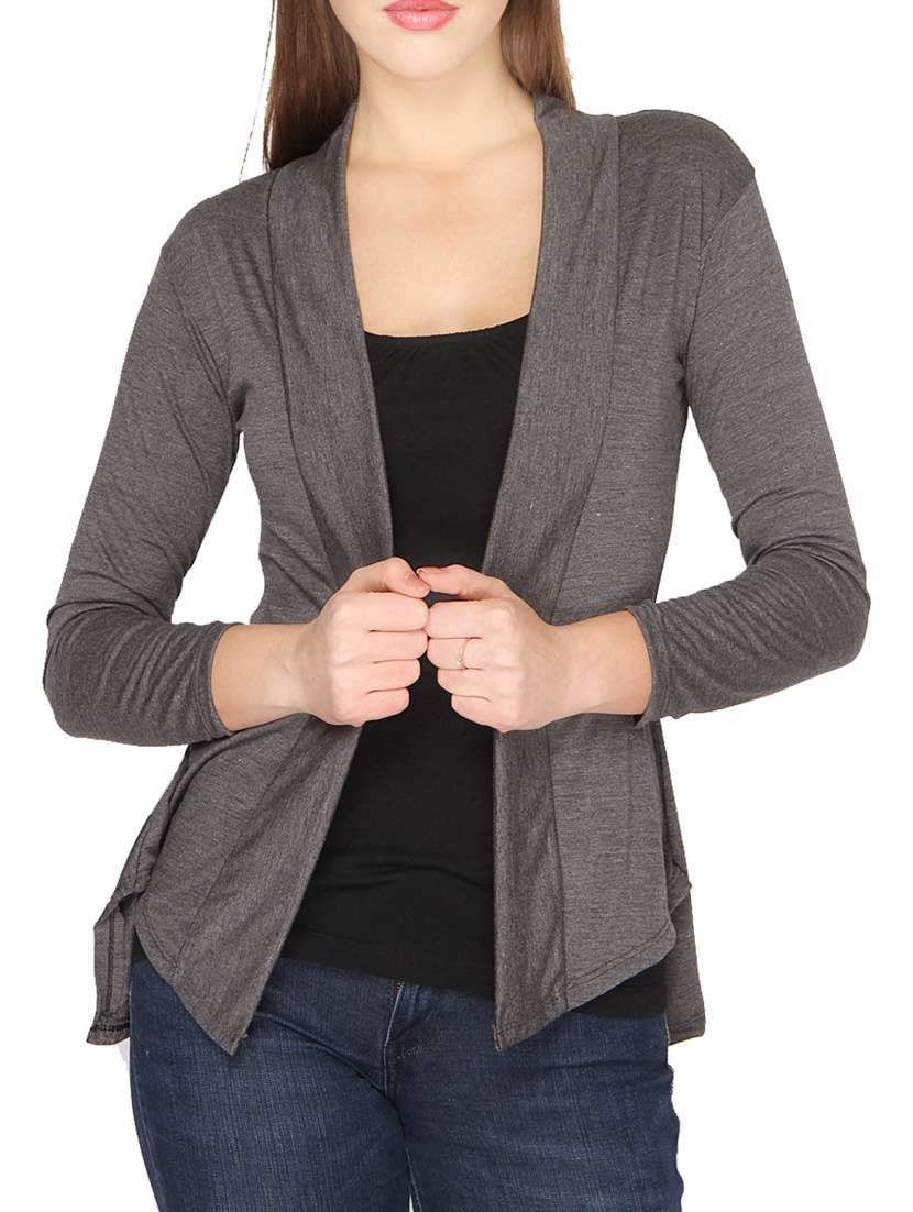 grey viscose shrug
