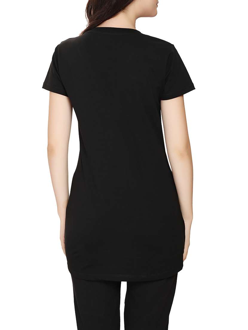 black printed cotton regular tee - 12944372 -  Standard Image - 2