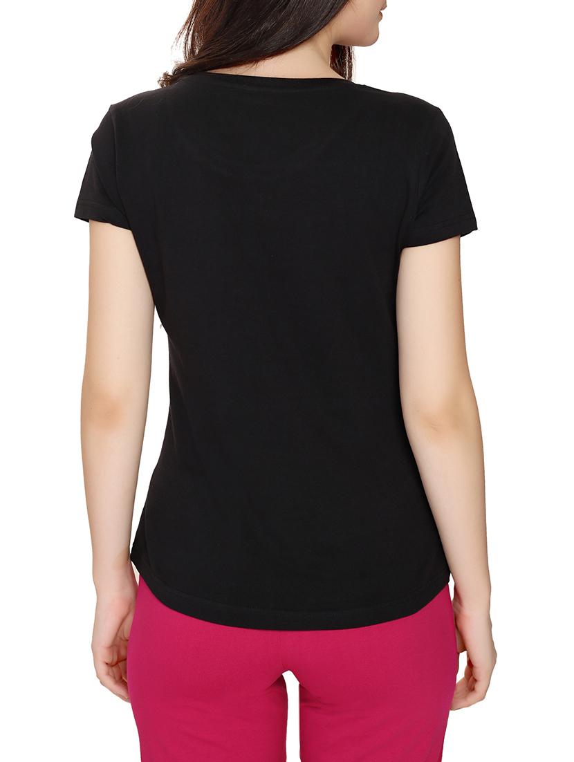 black cotton regular tshirt - 12944375 - Standard Image - 2