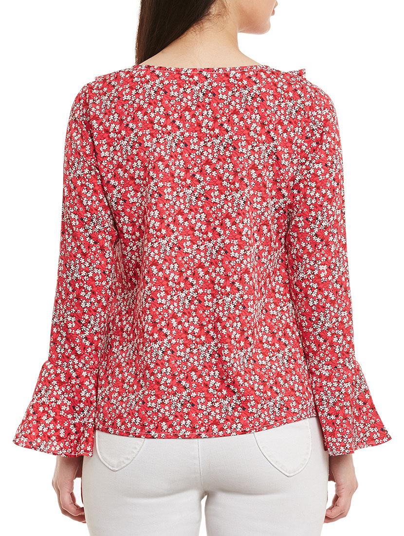 pink crepe regular top - 12947621 - Standard Image - 2