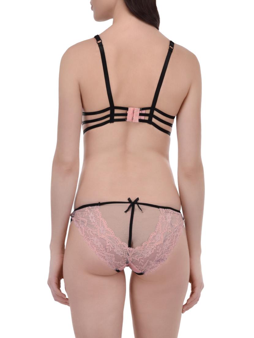 pink lace bra and panty set - 12949402 - Standard Image - 2