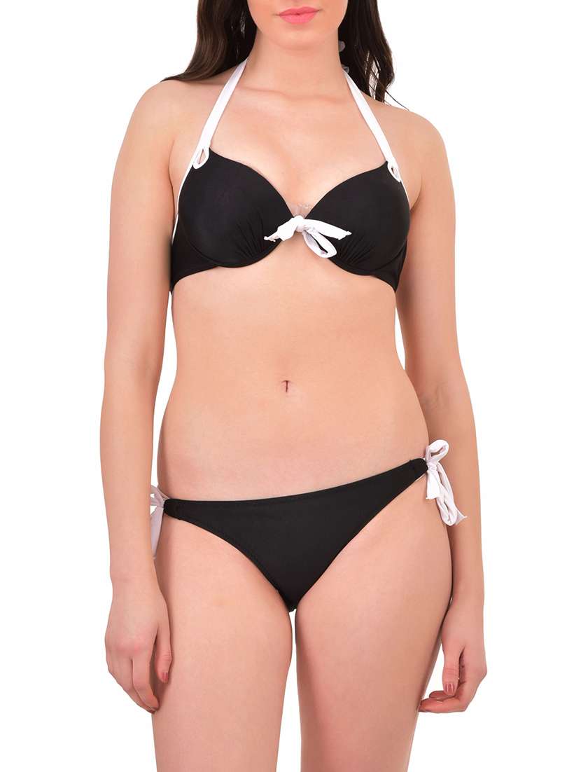 black nylon bikini
