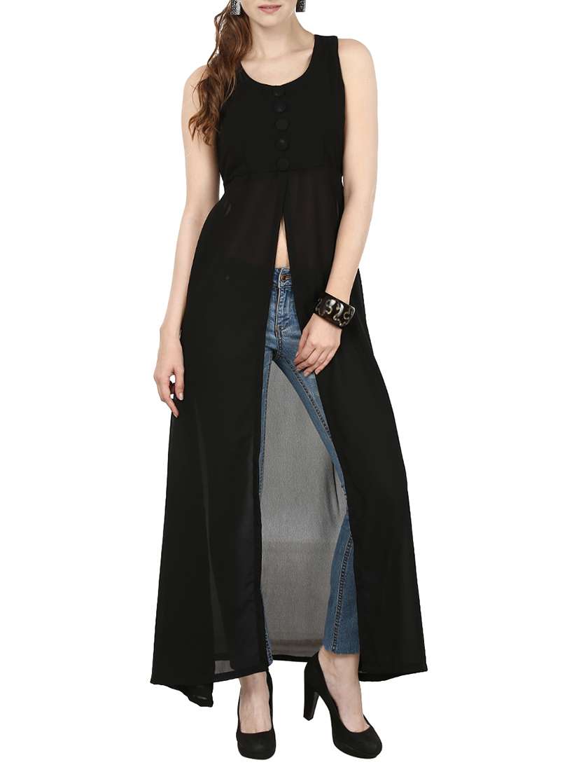  front slit tie-knot tunic