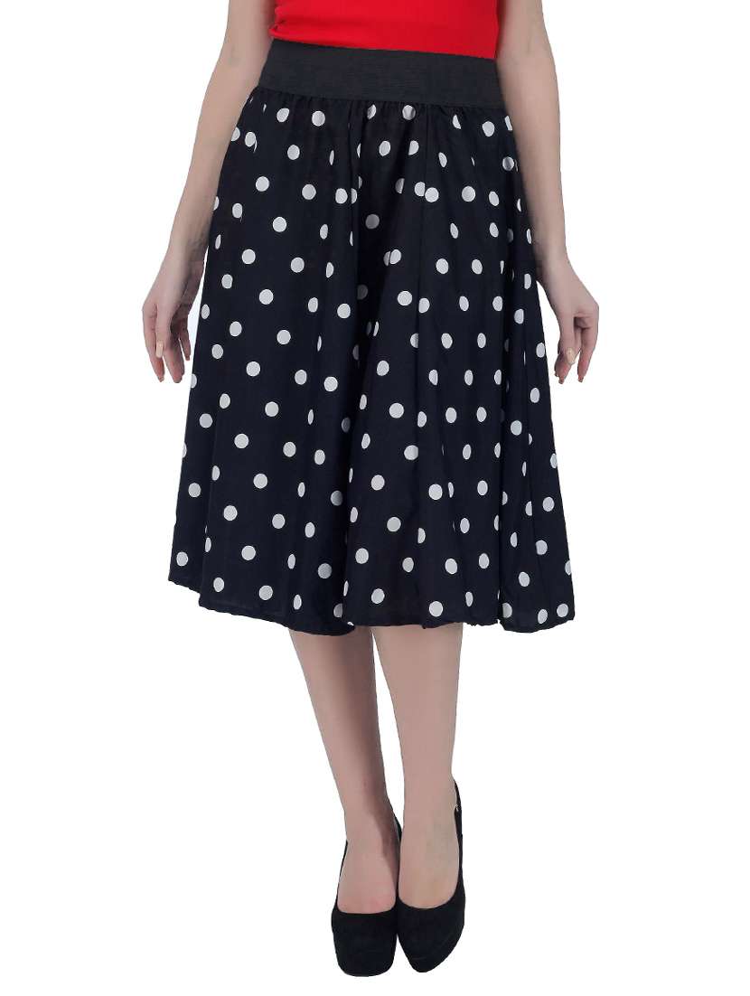 black polka dot crepe culottes
