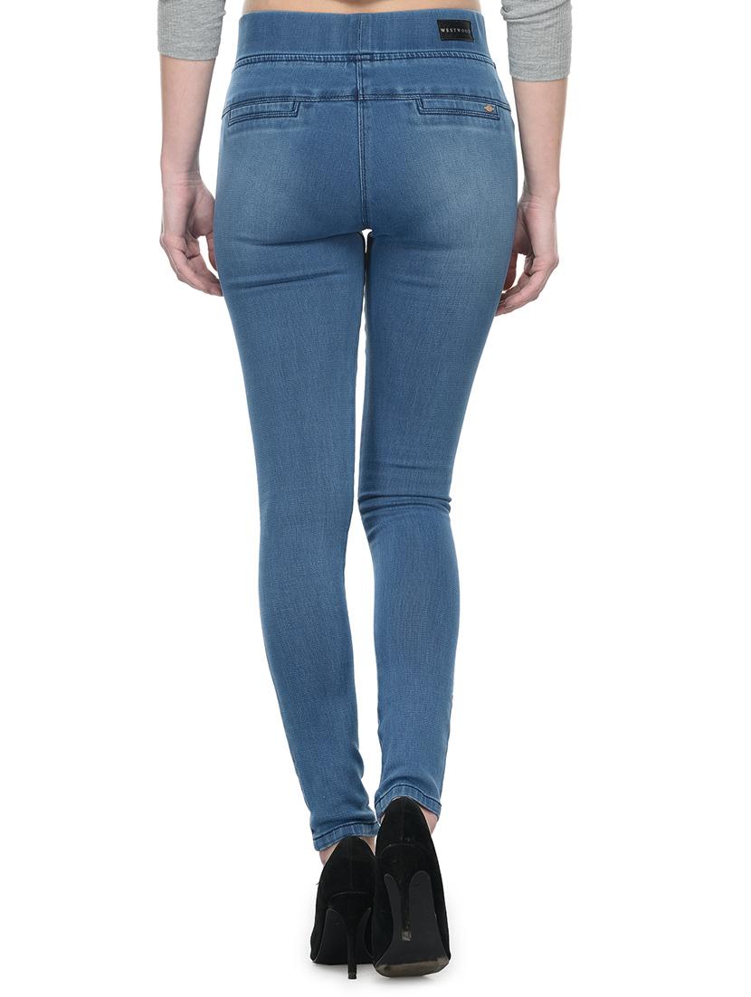 blue cotton jegging - 12954080 - Standard Image - 2