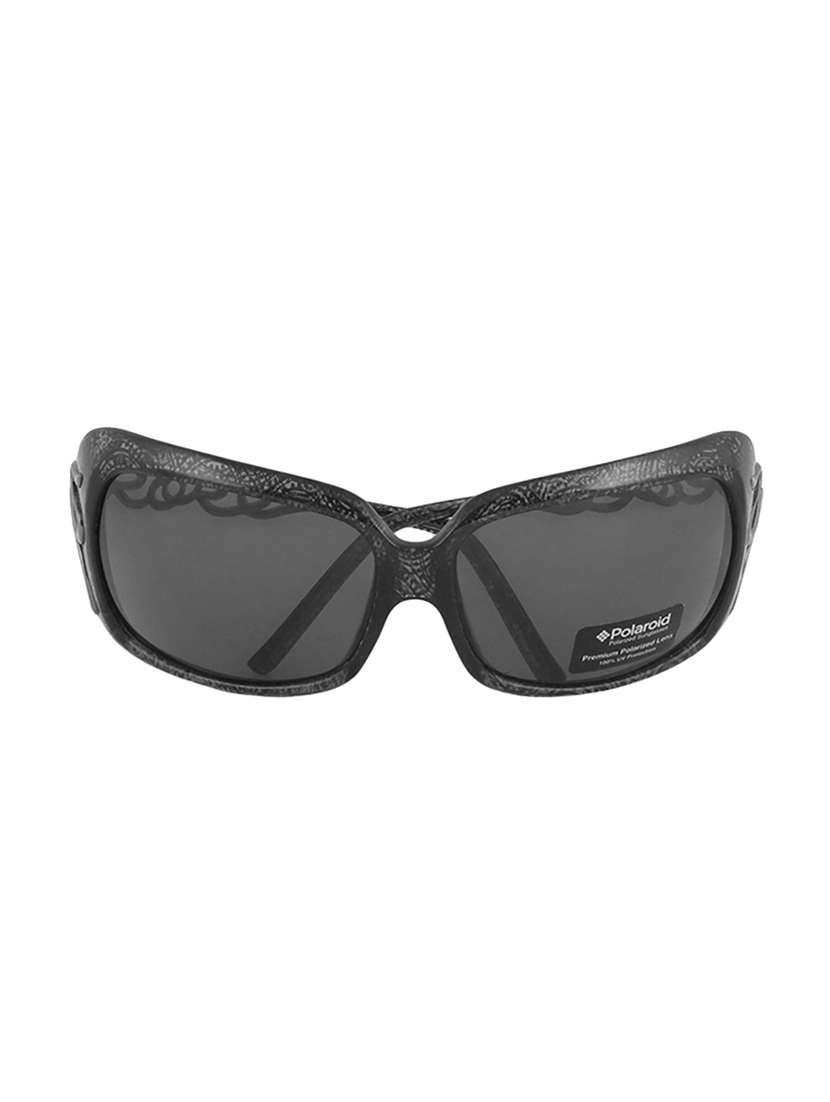black full rim wrap sunglasses