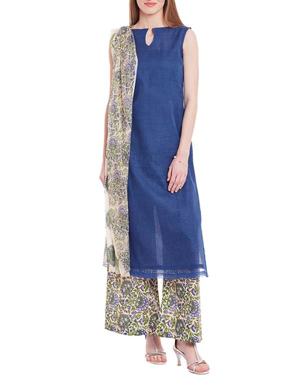 printed unstitched palazzo suit