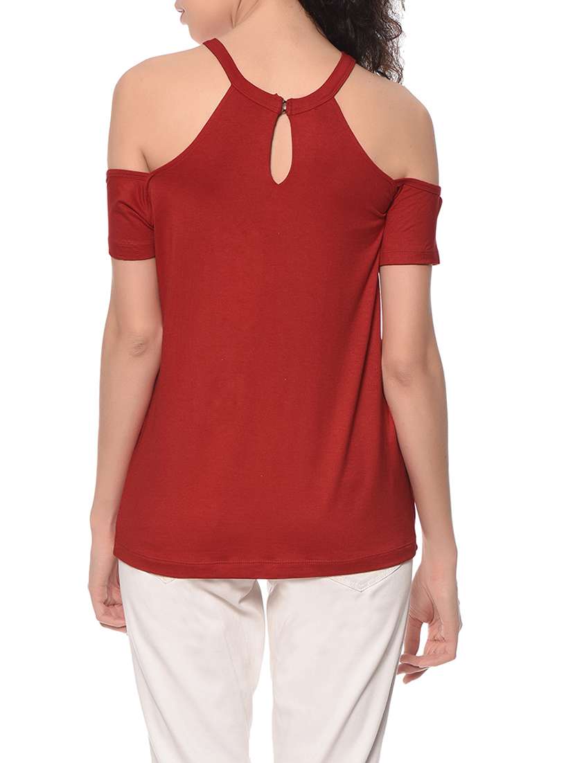 women's straight key hole neck top - 12958168 - Standard Image - 2