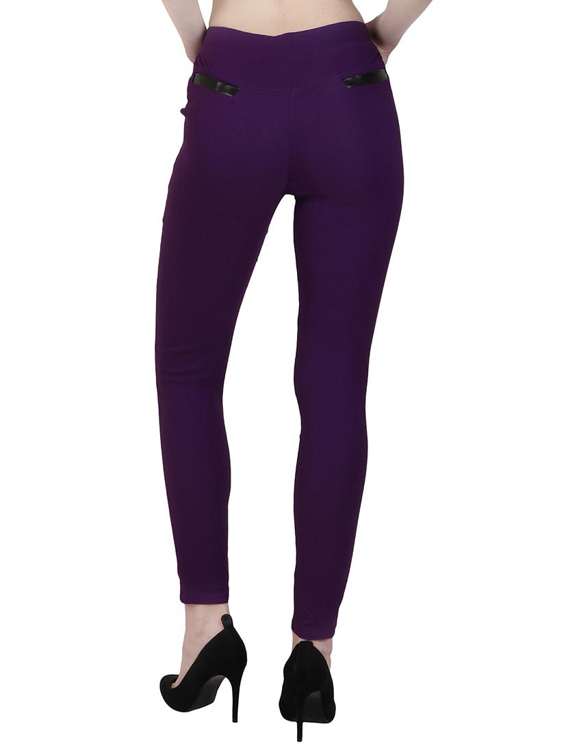 purple cotton jeggings - 12958449 - Standard Image - 2