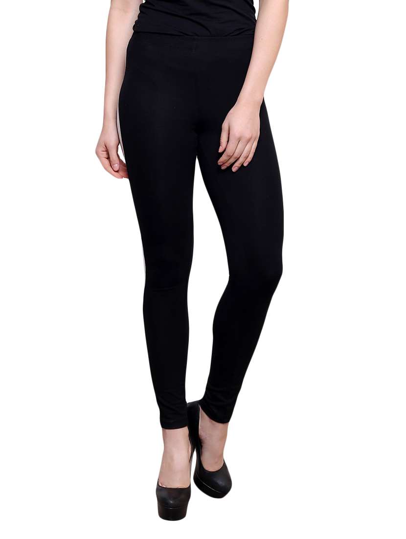 black cotton leggings
