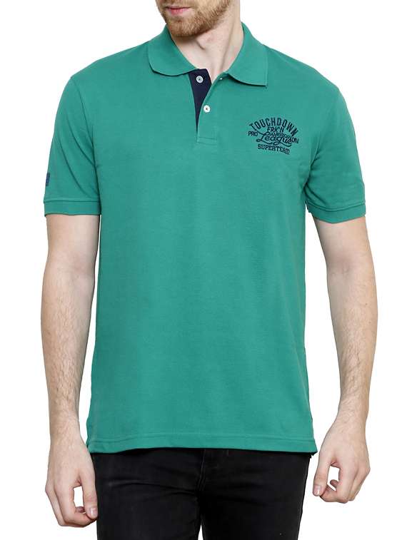 green cotton polo t-shirt