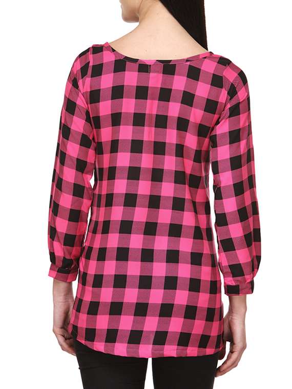 women's straight tie-up neck top - 12972275 -  Standard Image - 2