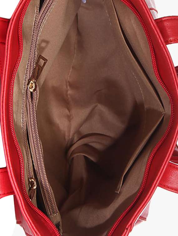 red leatherette handbag - 12973589 -  Standard Image - 2