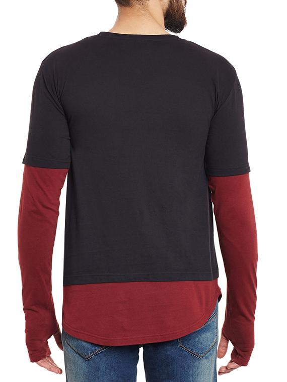 colour block cotton t-shirt - 12975330 - Standard Image - 2
