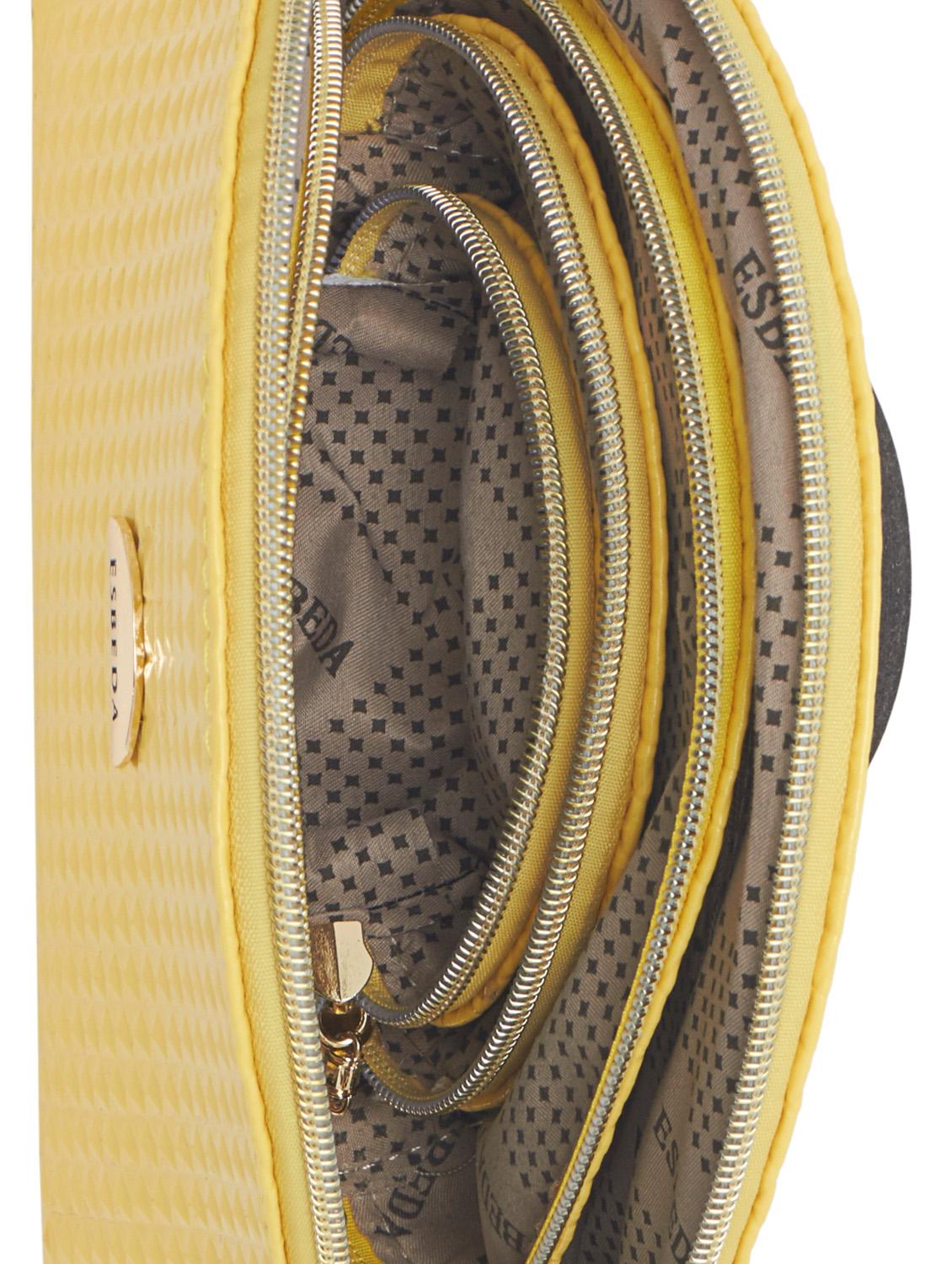 yellow synthetic leather clutch - 12979966 - Standard Image - 2