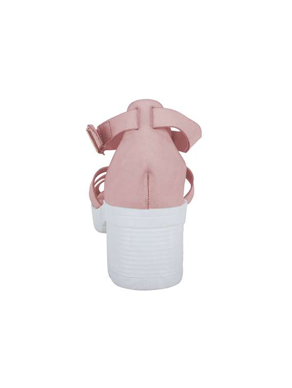 pink leatherette back strap sandals - 12982749 -  Standard Image - 2