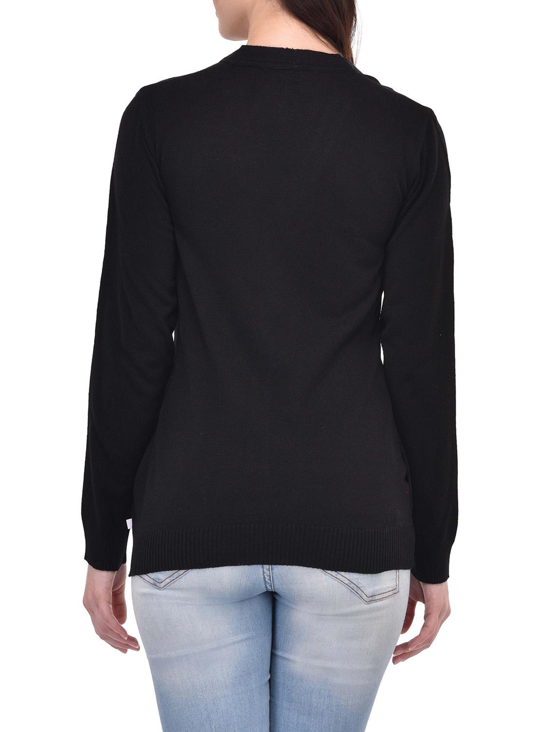 black acrylic casual cardigan - 12983229 - Standard Image - 2