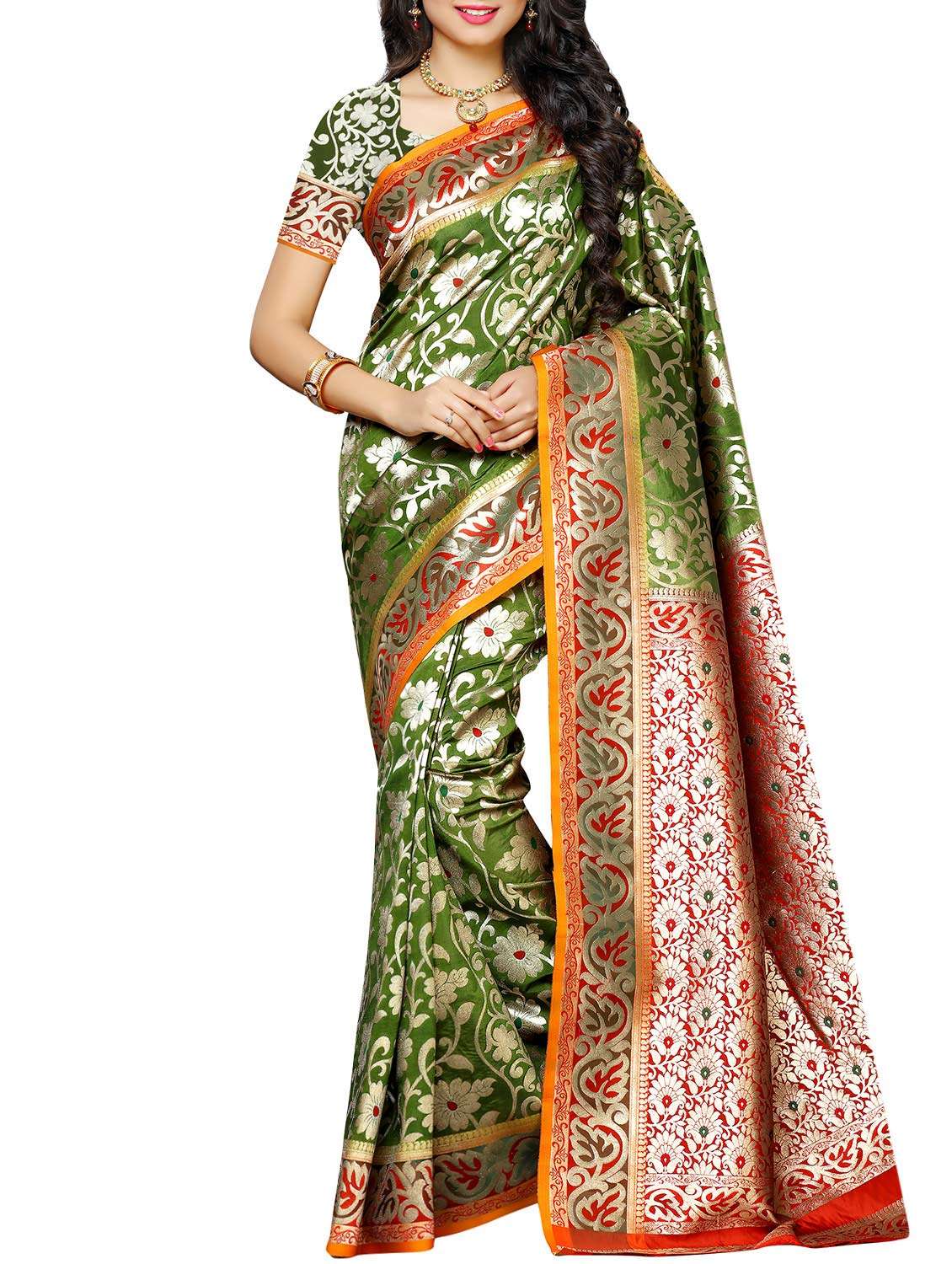 green mysore silk saree