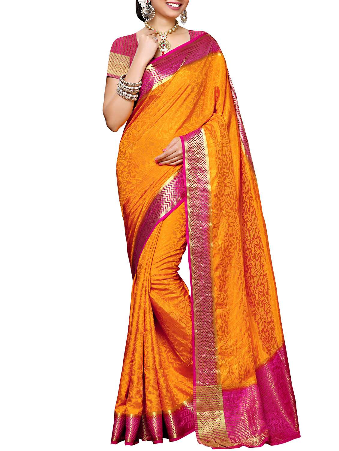 women's banarasi saree with blouse