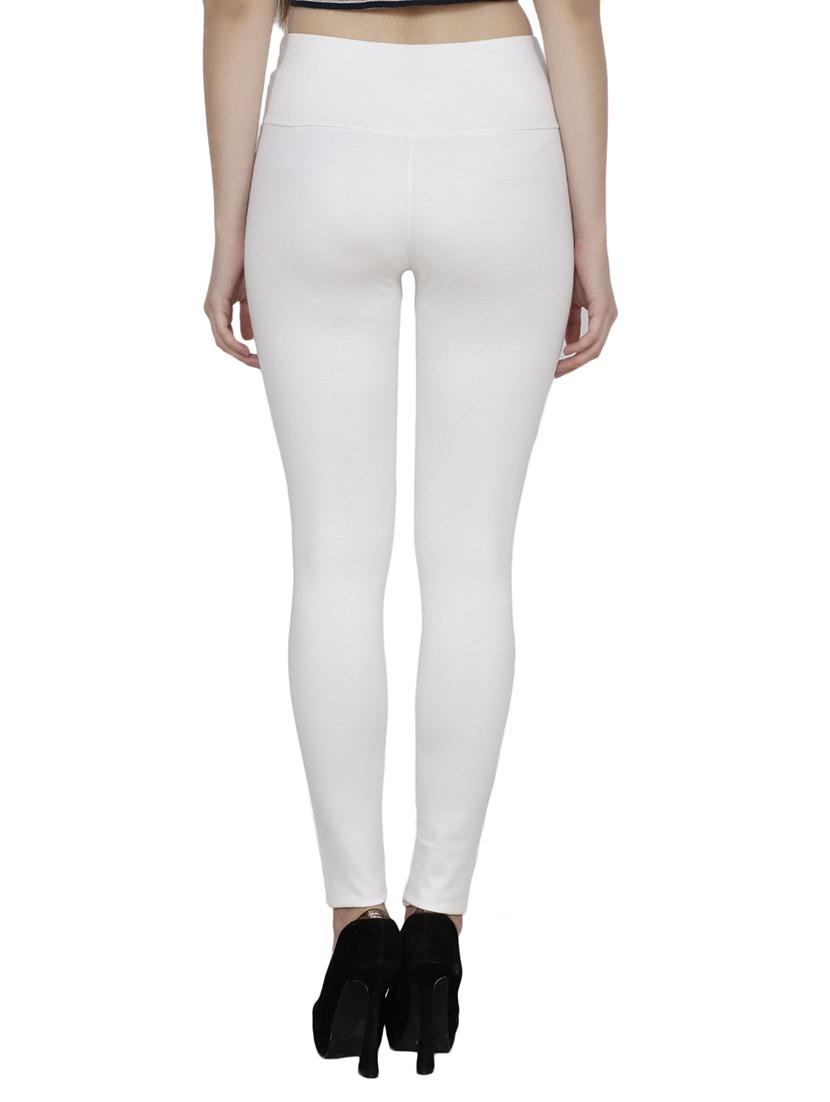 white polyester jeggings - 12986671 - Standard Image - 2
