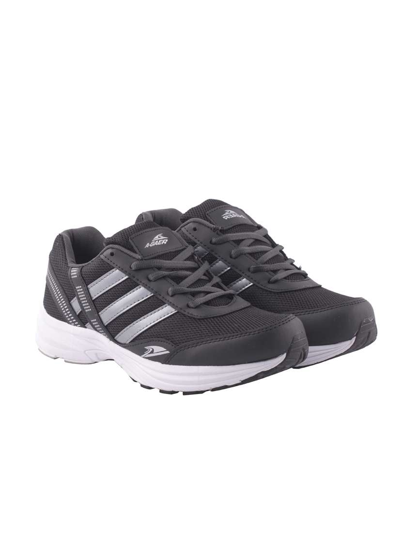 black mesh lace up sport shoes - 12987864 - Standard Image - 2