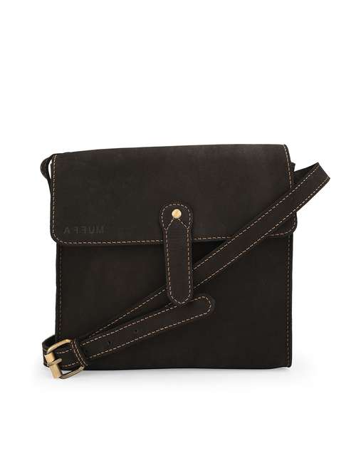 dark brown solid regular sling bag - 12992673 - Standard Image - 0