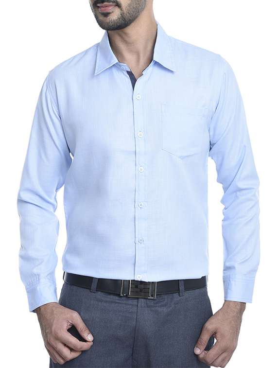 light blue cotton formal shirt